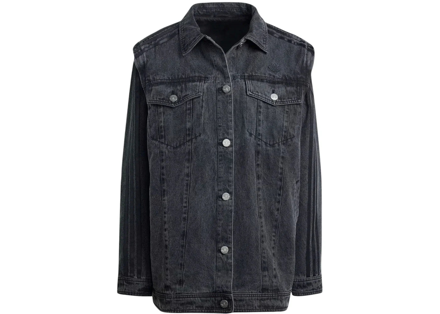 adidas Adilenium Season 3 Two-In-One Denim Shirt Jacket Black