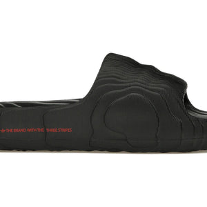 adidas Adilette 22 Slides Black Scarlet