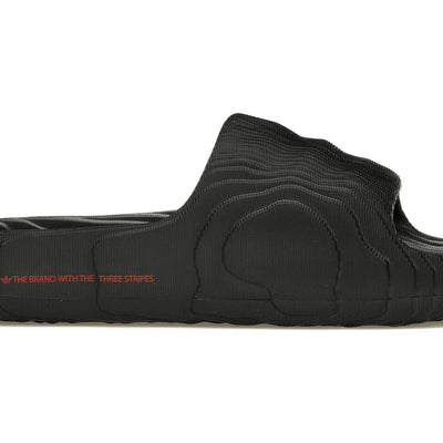adidas Adilette 22 Slides Black Scarlet