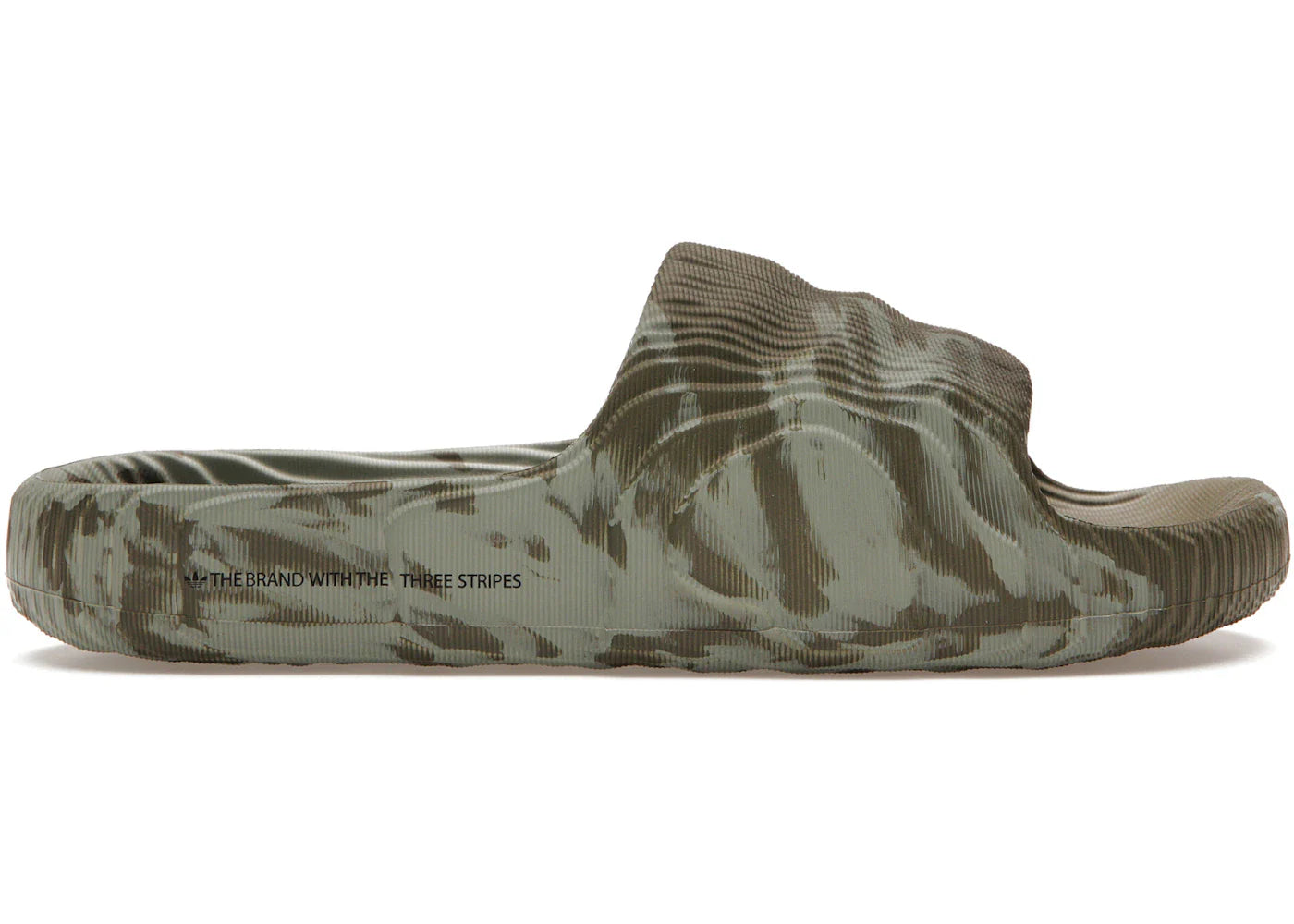 adidas Adilette 22 Slides Olive Strata Silver Green