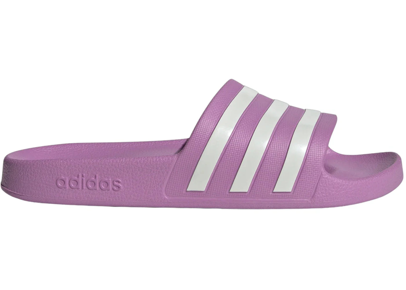 adidas Adilette Aqua Slides Preloved Purple Off White Grey Two (Women's)
