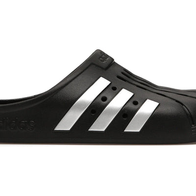 adidas Adilette Clog Black Silver