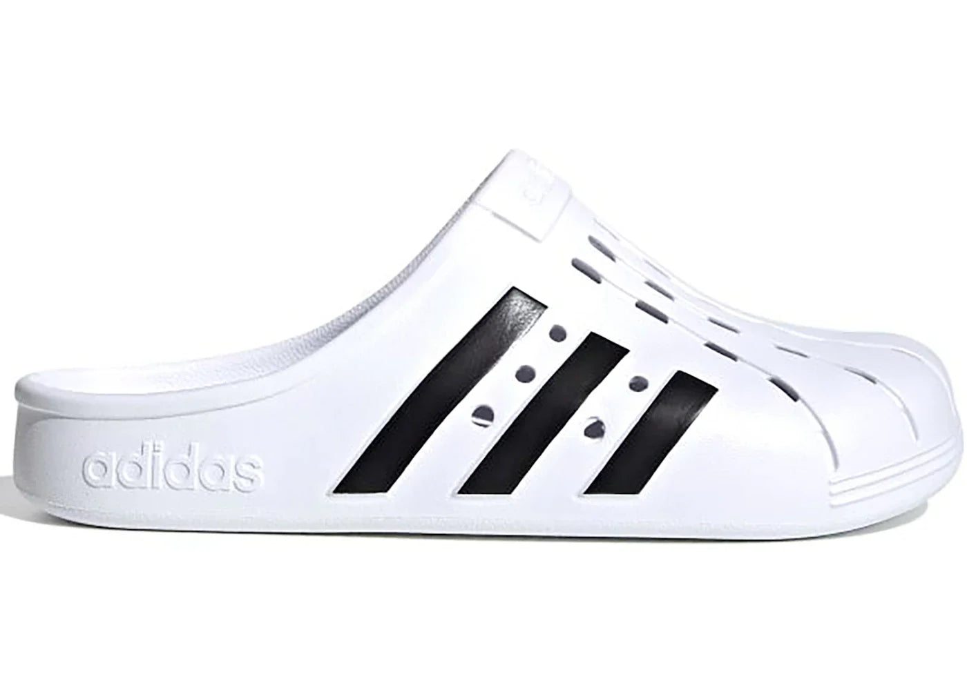 adidas Adilette Clog White Black