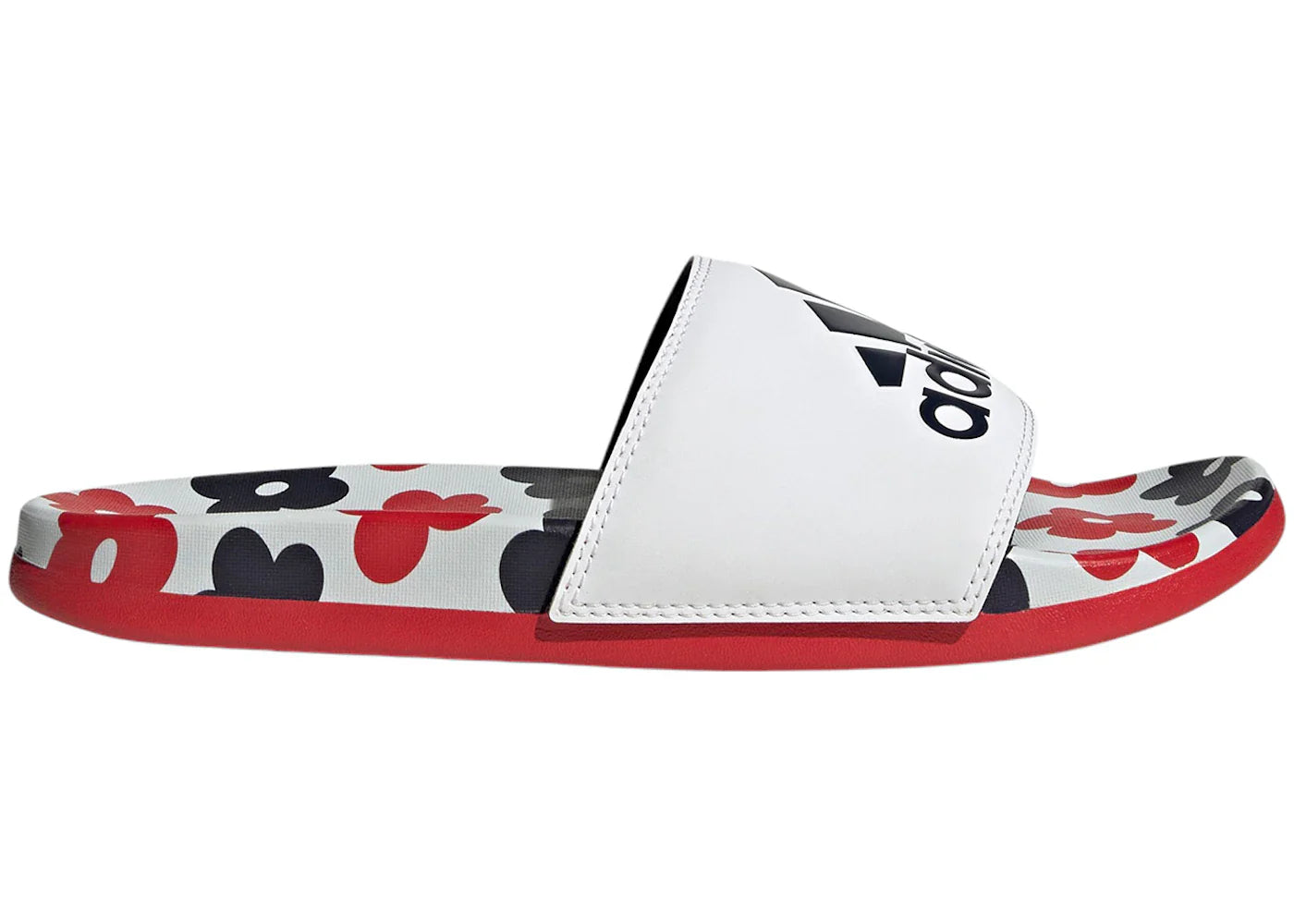 adidas Adilette Comfort Slides Cloud White Better Scarlet (Women's)
