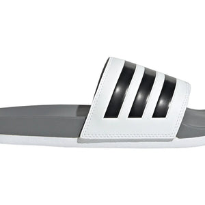 adidas Adilette Comfort Slides Cloud White Core Black Grey Three