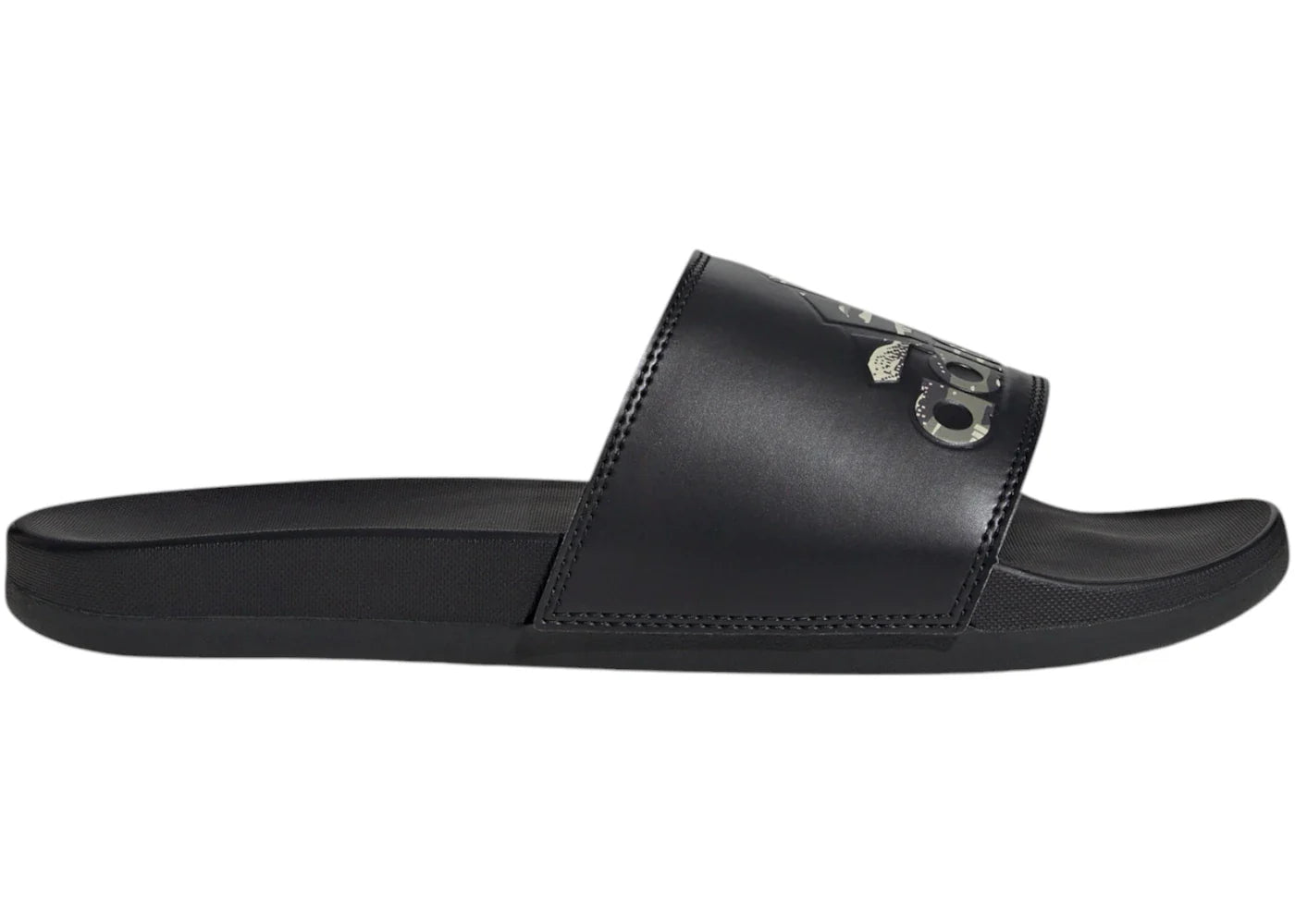 adidas Adilette Comfort Slides Core Black Silver Pebble