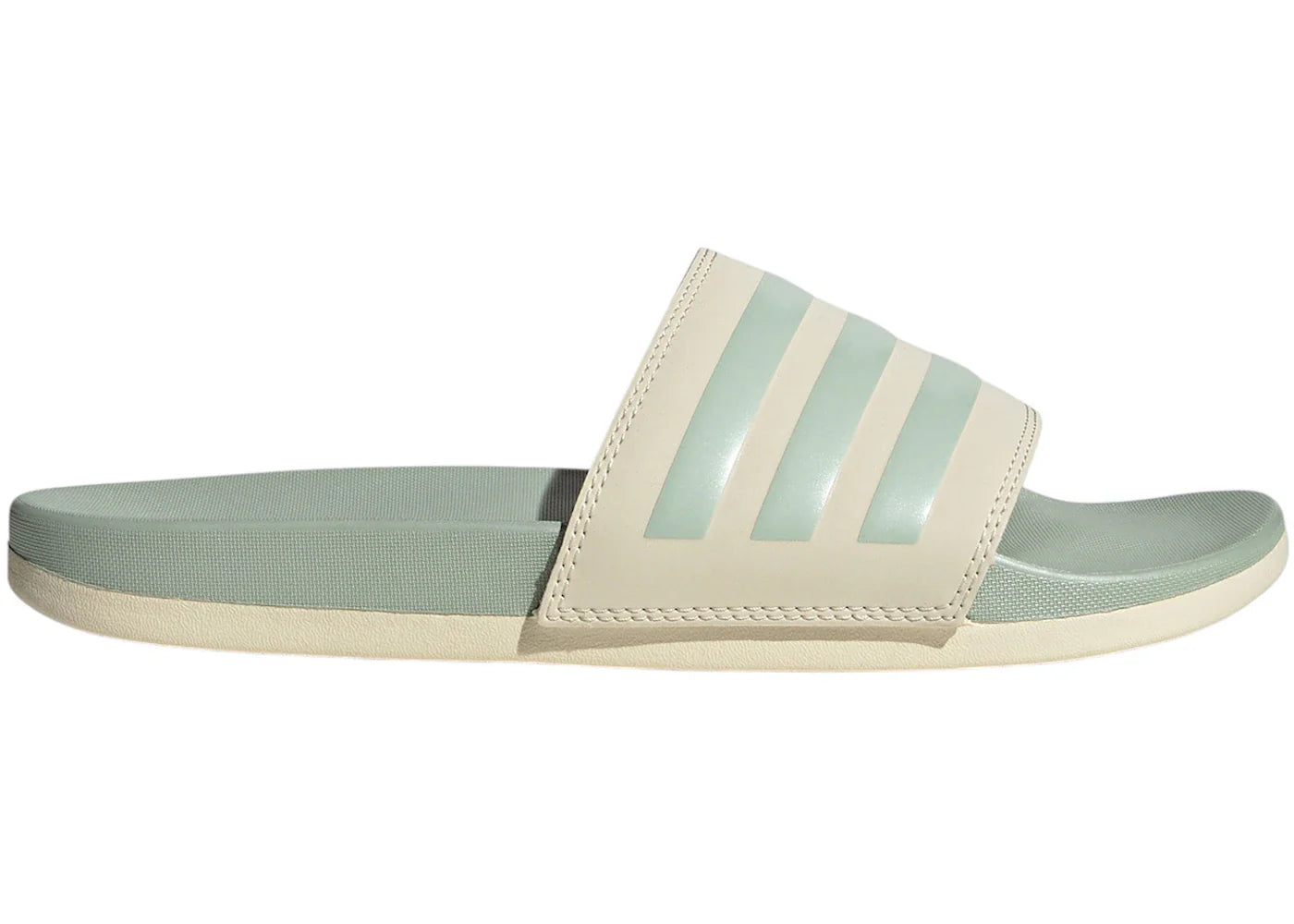 adidas Adilette Comfort Slides Wonder White Linen Green Met. (Women's)