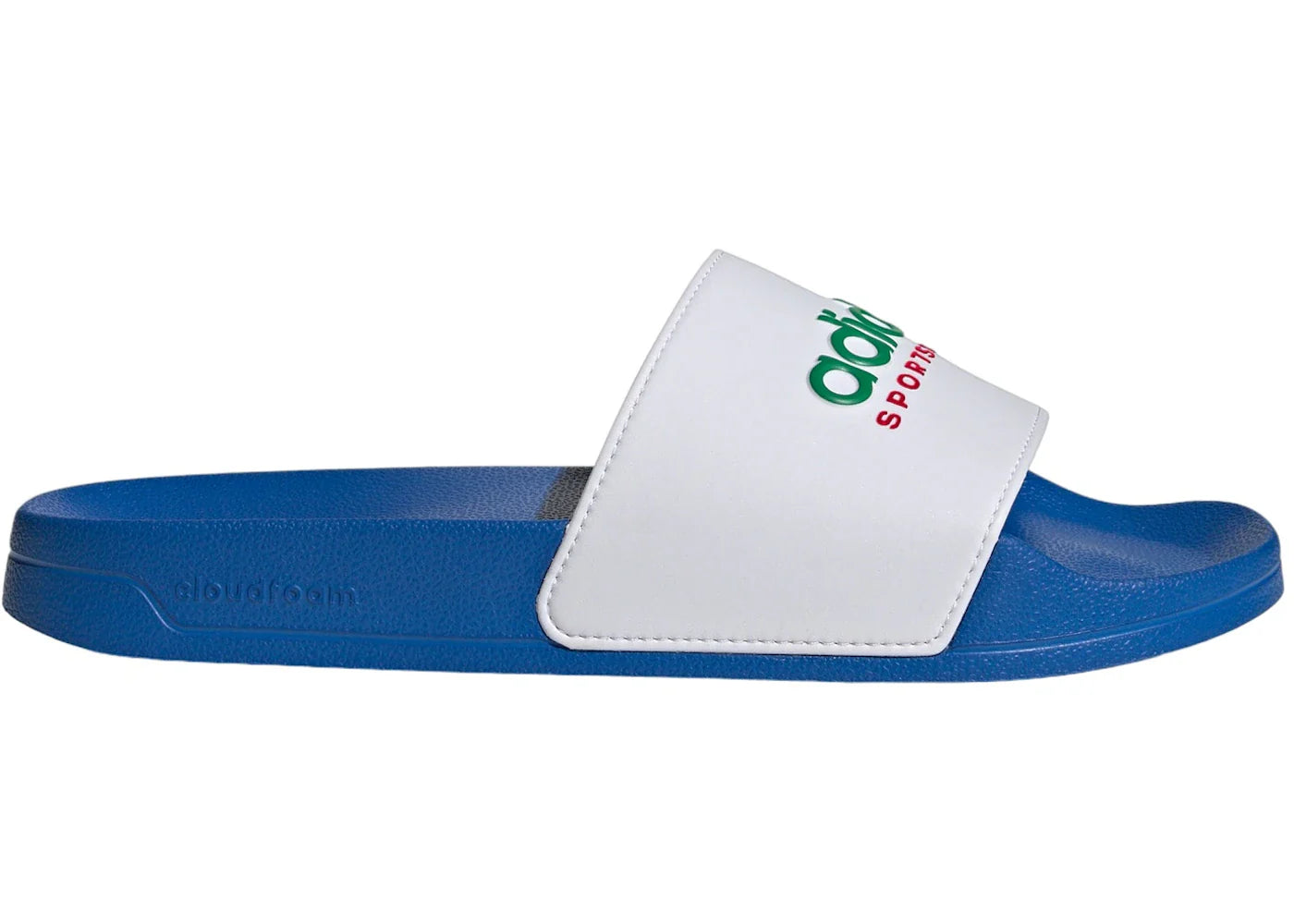 adidas Adilette Shower Slides Bright Royal Cloud White Team Green