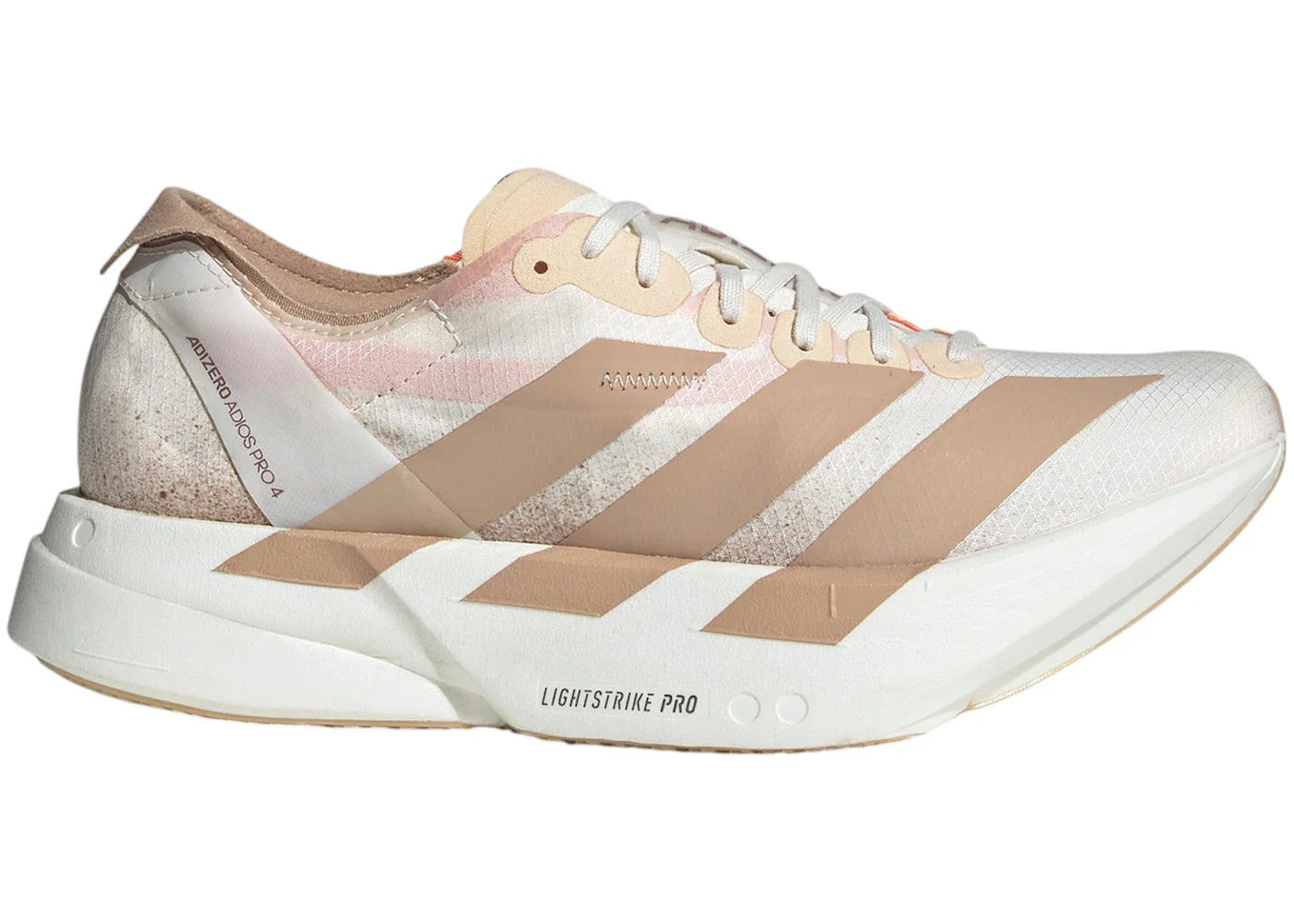 adidas Adizero Adios Pro 4 Chalk White Warm Sandstone Semi Impact Orange (Women's)