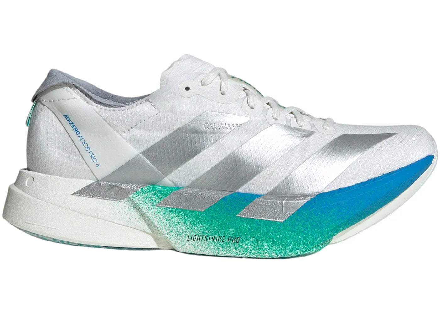 adidas Adizero Adios Pro 4 Crystal White Matte Silver Glory Green (Women's)