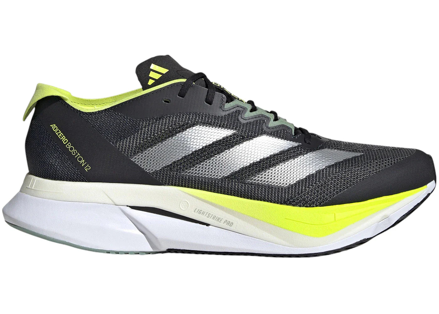 adidas Adizero Boston 12 Aurora Ink Silver Metallic Pulse Lime