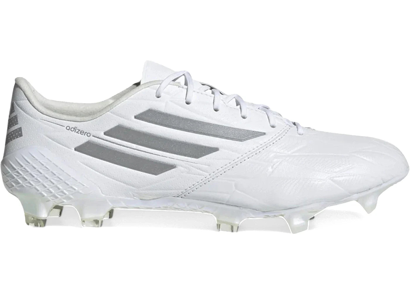 adidas Adizero F50 4 Leather FG White Silver Metallic