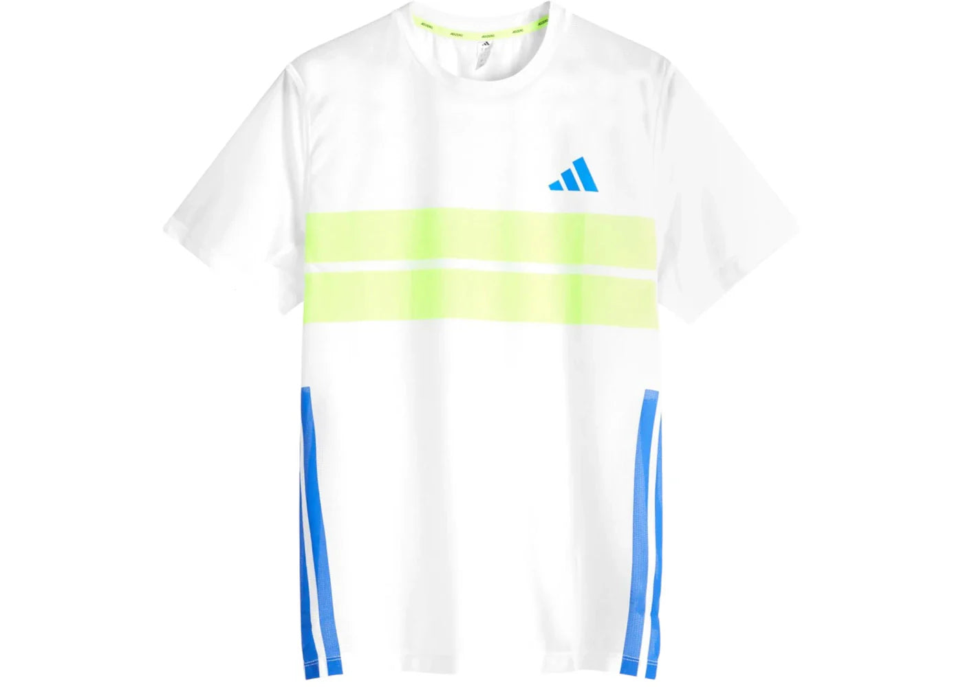 adidas Adizero Run T-shirt White/Lucid Lemon
