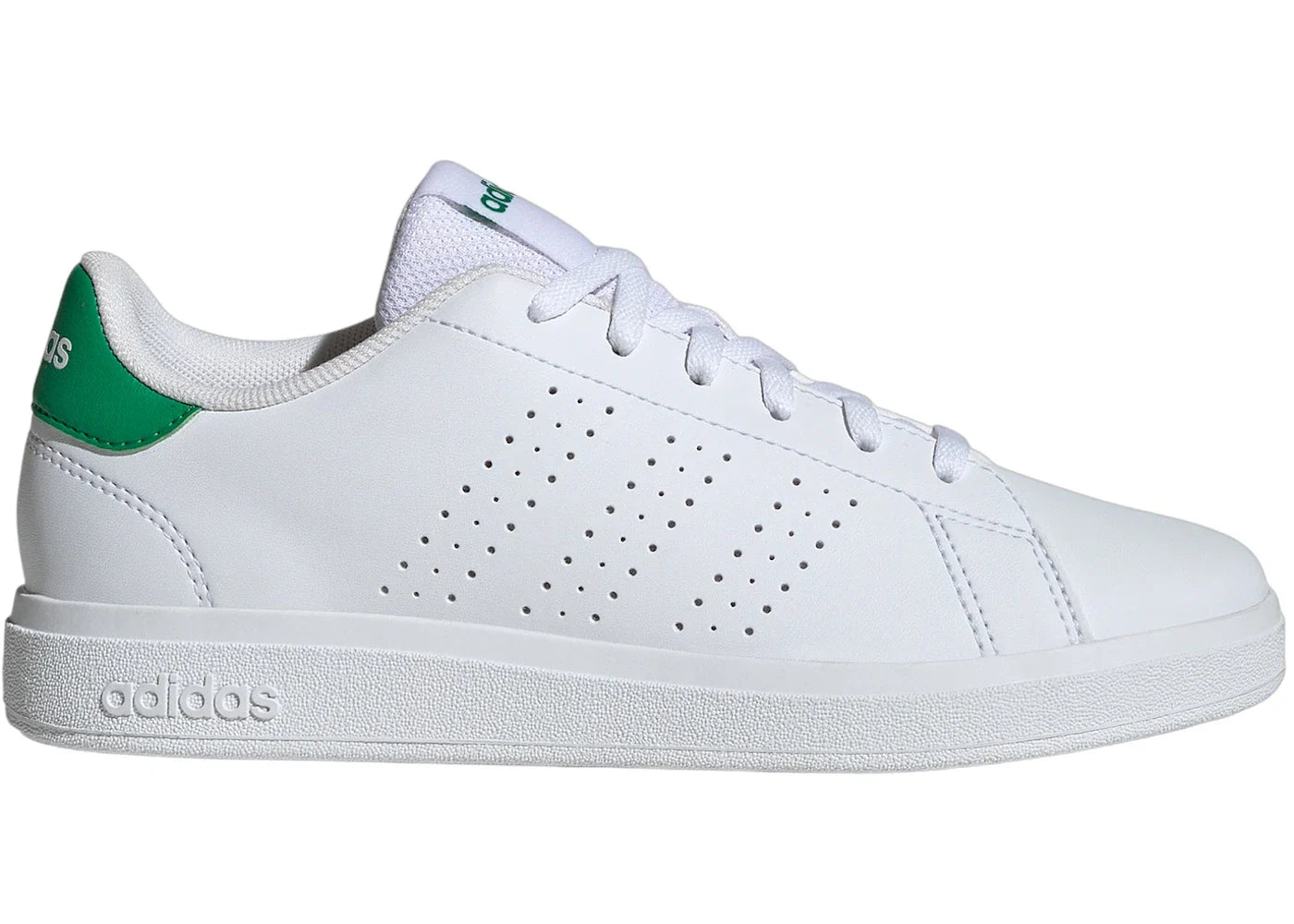 adidas Advantage Base 2.0 Cloud White Green (GS)