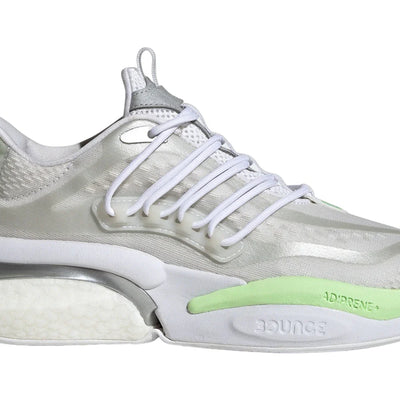 adidas Alphaboost V1 Cloud White Silver Metallic Green Spark (Women's)