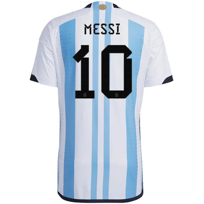 adidas Argentina 2022-23 Authentic Messi Home Jersey White/Light Blue