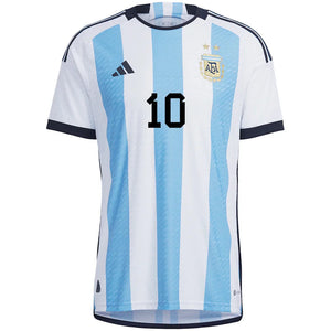 adidas Argentina 2022-23 Authentic Messi Home Jersey White/Light Blue