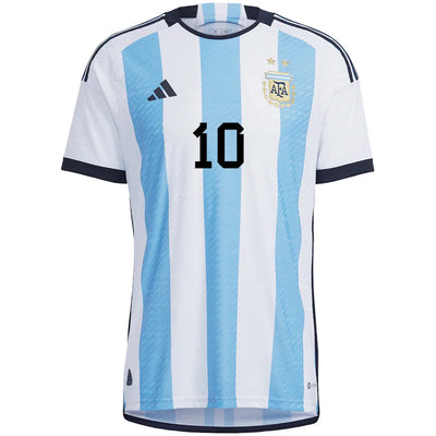 adidas Argentina 2022-23 Authentic Messi Home Jersey White/Light Blue