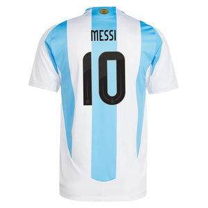 adidas Argentina 2024 Home Authentic Messi Jersey White/Blue Burst