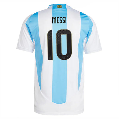 adidas Argentina 2024 Home Authentic Messi Jersey White/Blue Burst