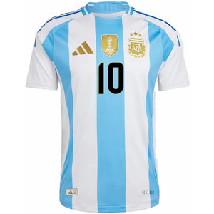adidas Argentina 2024 Messi Home Authentic Jersey White/Blue Burst