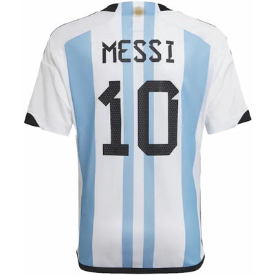adidas Argentina Boys' 2022-23 Messi Home Jersey White/Light Blue