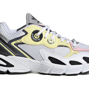 adidas Astir White Black Yellow Pink (Women's)