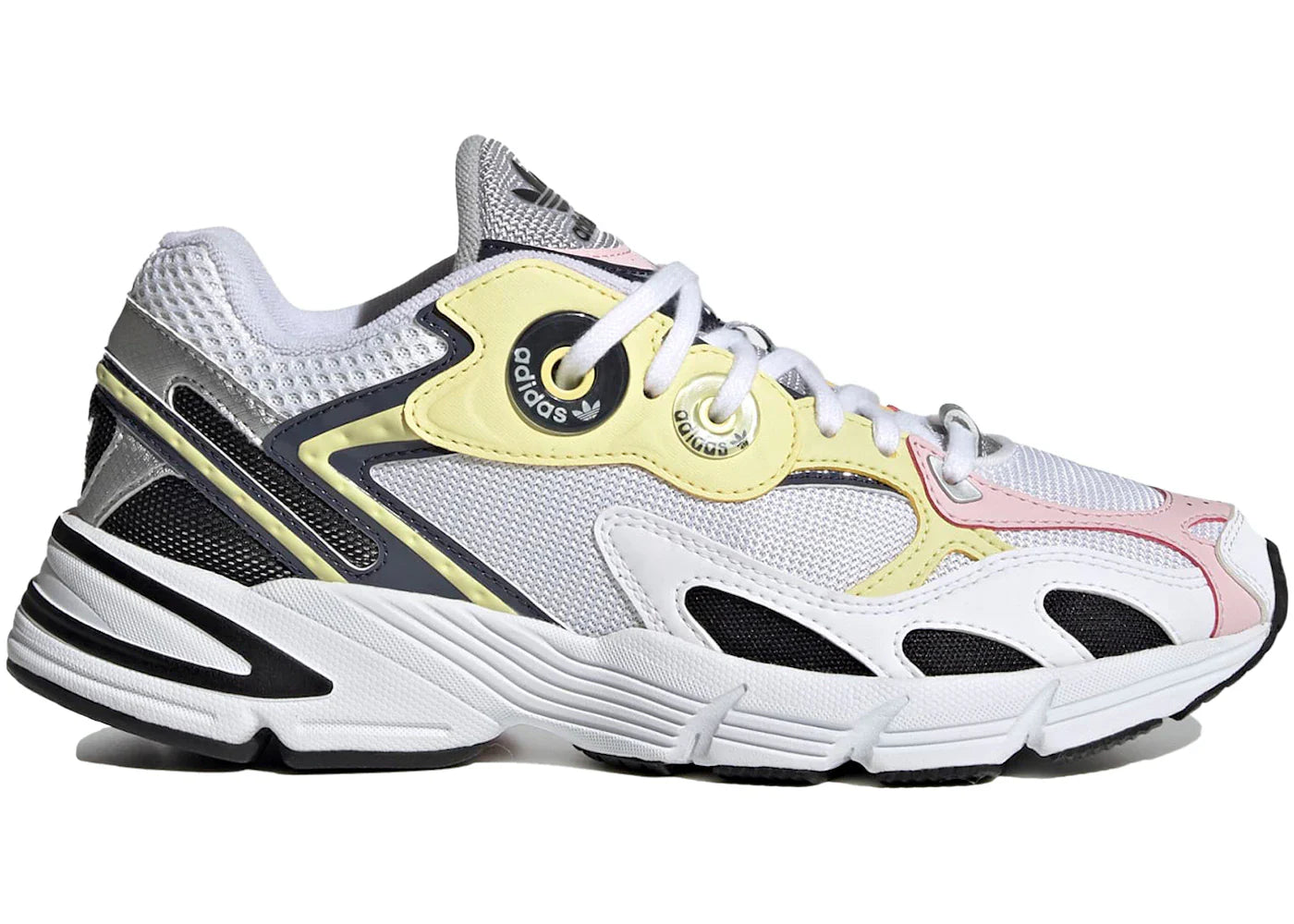 adidas Astir White Black Yellow Pink (Women's)