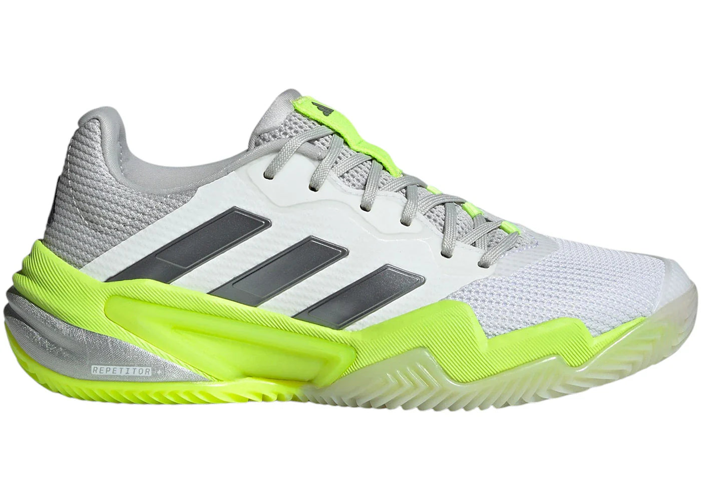 adidas Barricade 13 Clay Cloud White Iron Metallic Lucid Lemon (Women's)