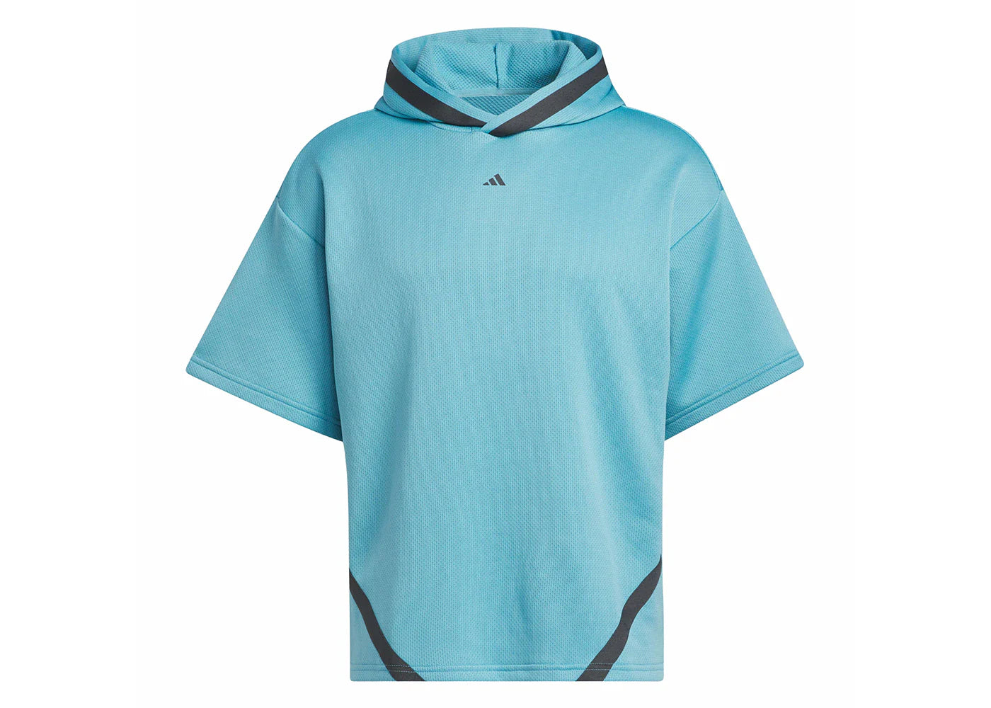 adidas Basketball Select Short Sleeve Hoodie Preloved Blue/Carbon