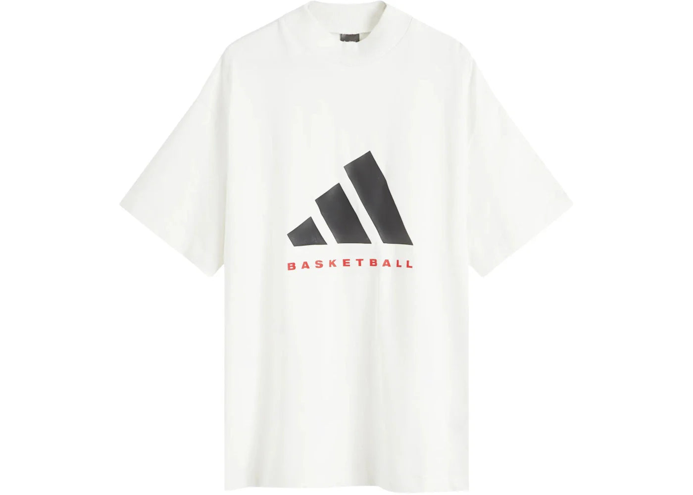 adidas Basketball T-shirt Cloud White/Black/Red