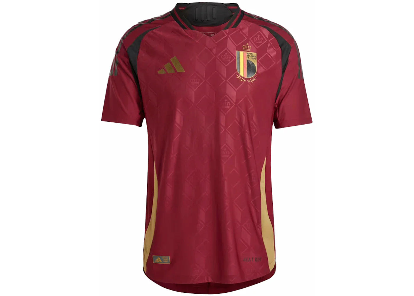 adidas Belgium 2024 Home Authentic Jersey Team Coll Burgundy