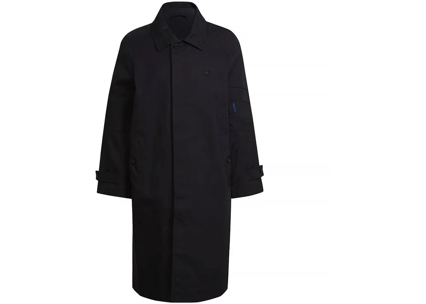 adidas Blue Version Trench Coat Jacket Black