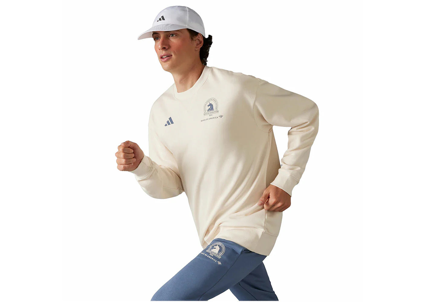 adidas Boston Marathon 2024 Sweatshirt Wonder White