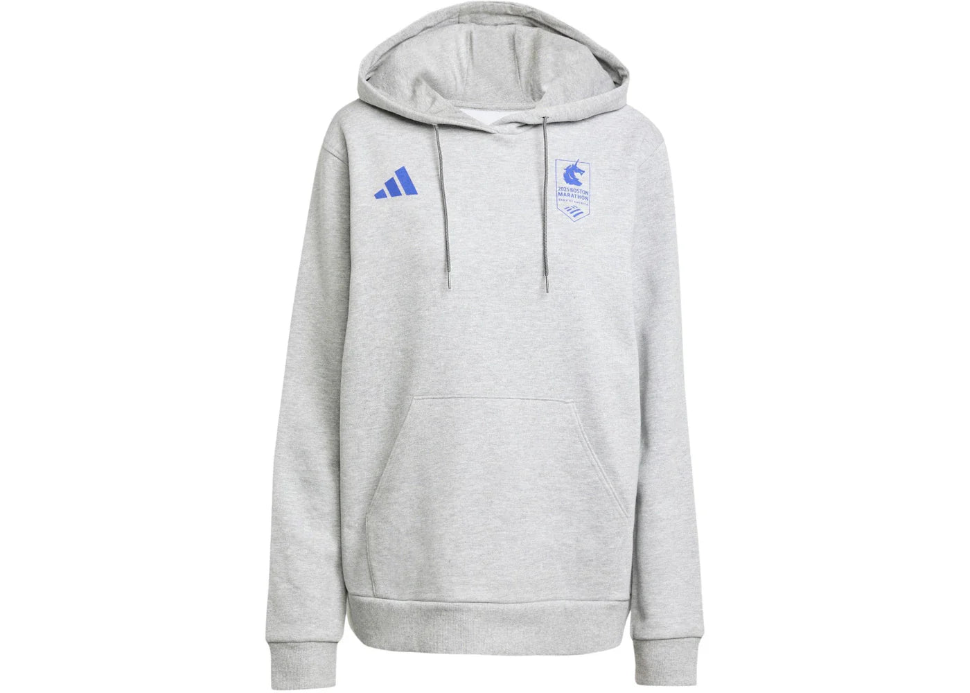 adidas Boston Marathon 2025 Graphic Hoodie Medium Grey Heather