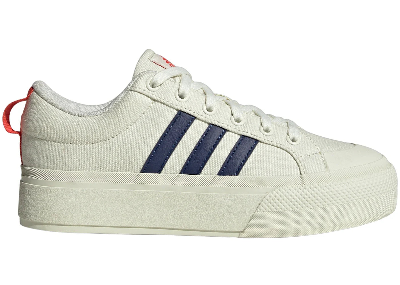 adidas Bravada 2.0 Platform Ivory Dark Blue Bright Red (Women's)