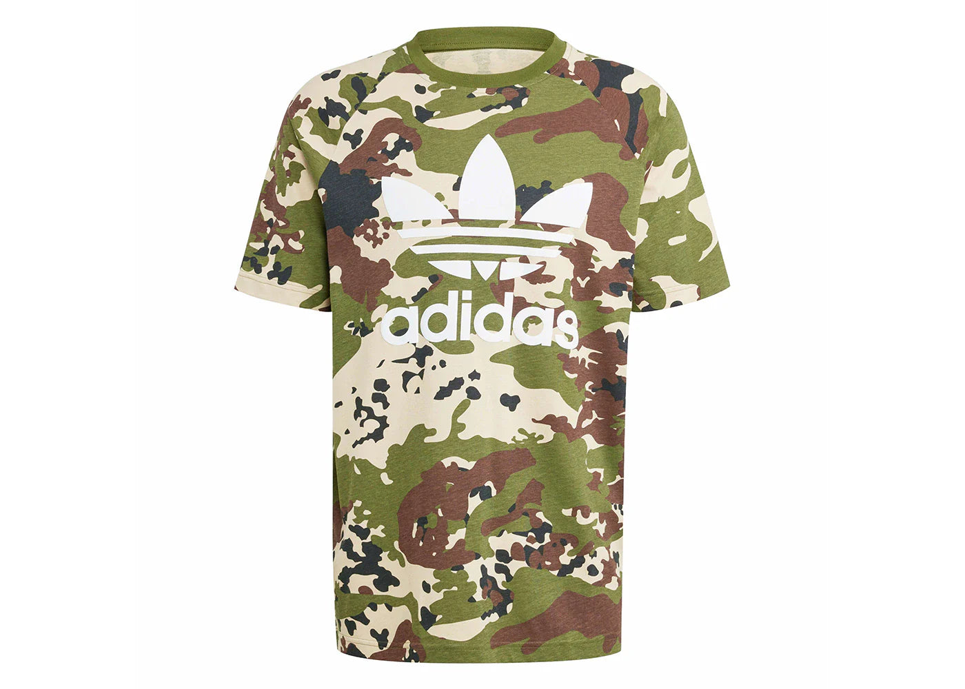 adidas Camo Trefoil Tee Wild Pine