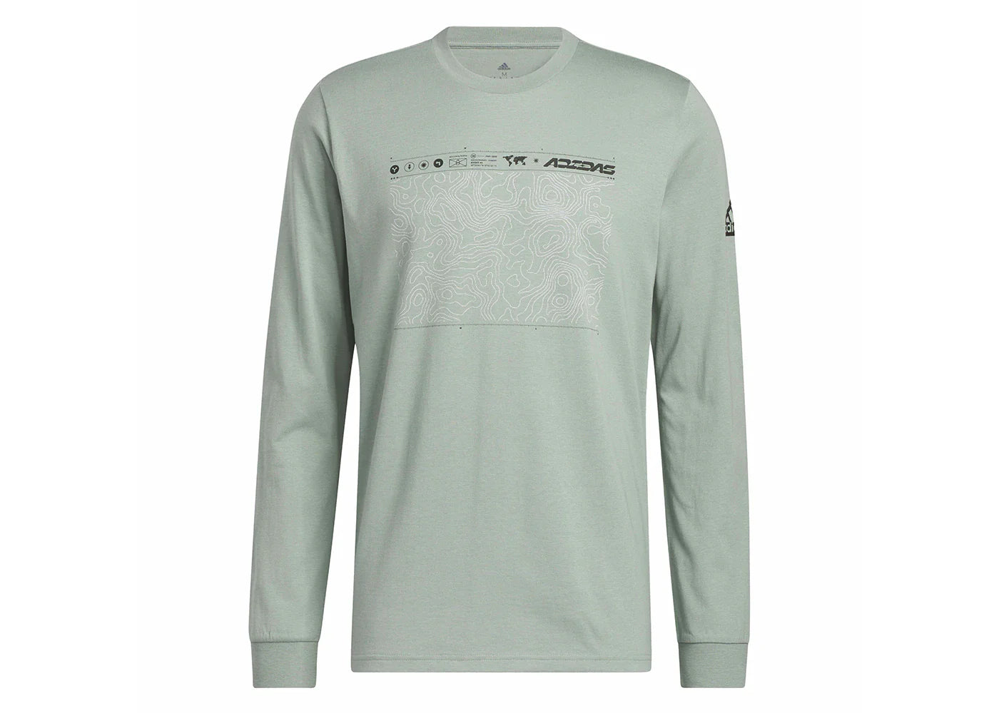 adidas City Escape Long Sleeve Graphic Tee Silver Green
