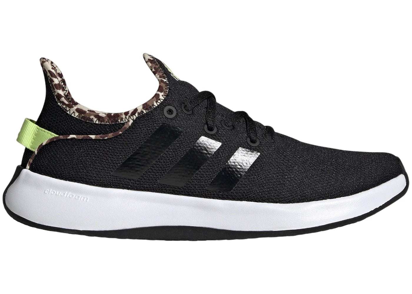 adidas Cloudfoam Pure Core Black Pulse Lime (Women's)