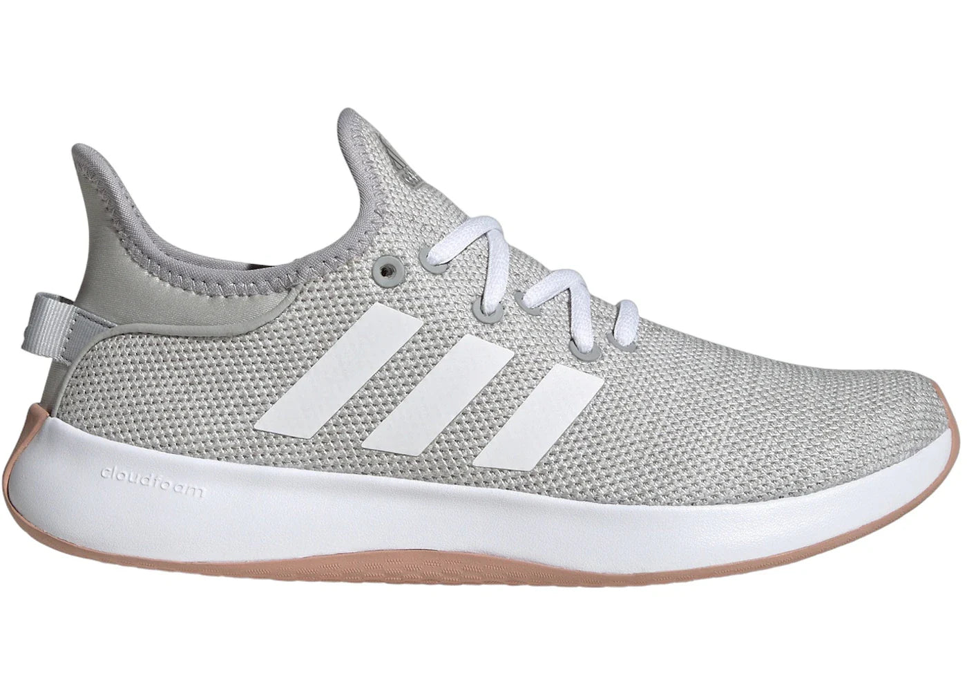adidas Cloudfoam Pure Grey Cloud White Silver Metallic (Women's)