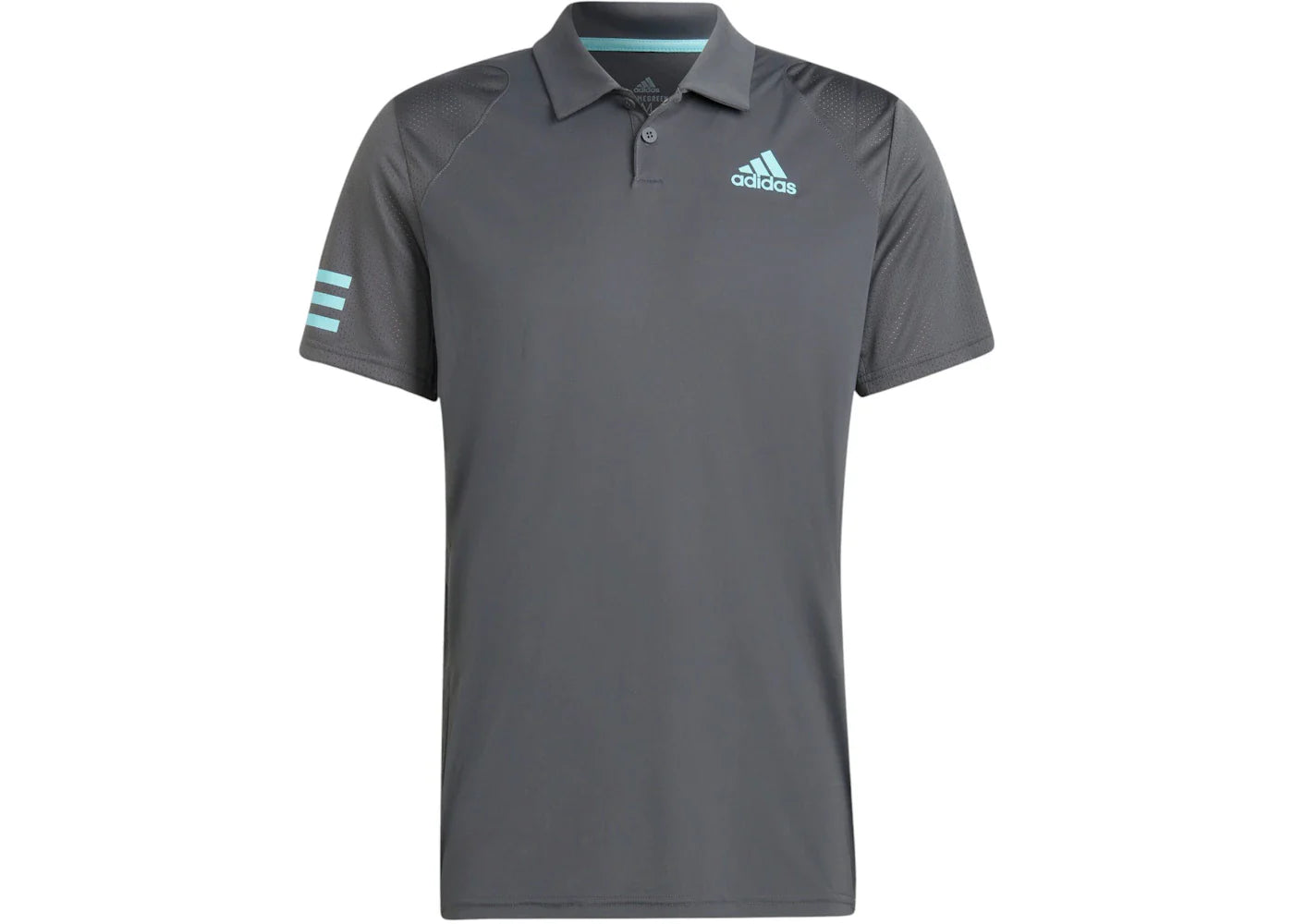 adidas Club 3-Stripes Polo Shirt Grey Six/Pulse Aqua
