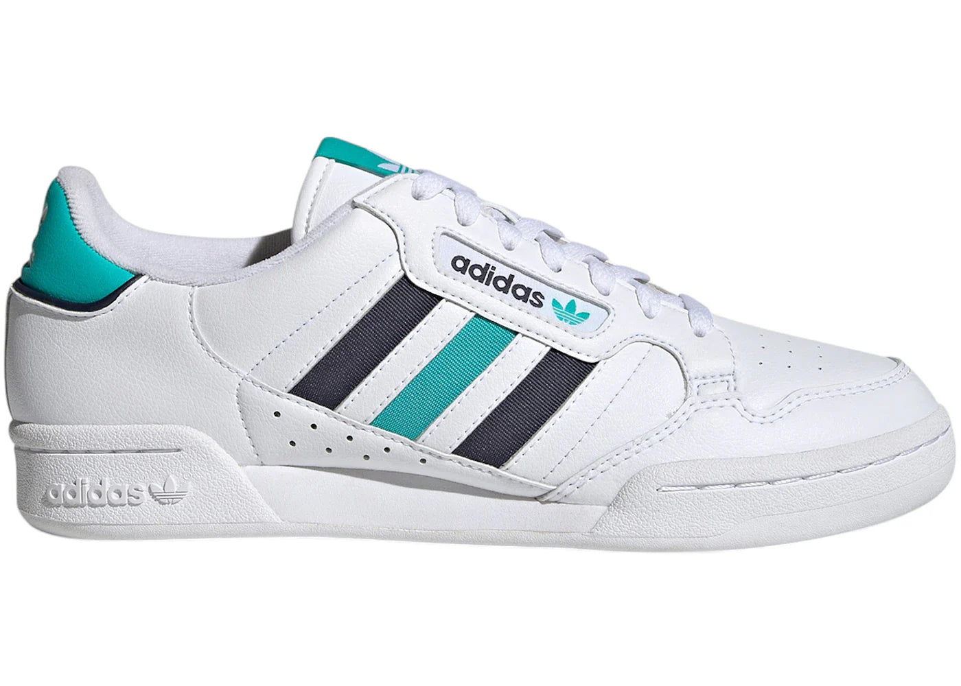 adidas Continental 80 Stripes Cloud White Shadow Navy Semi Mint Rush