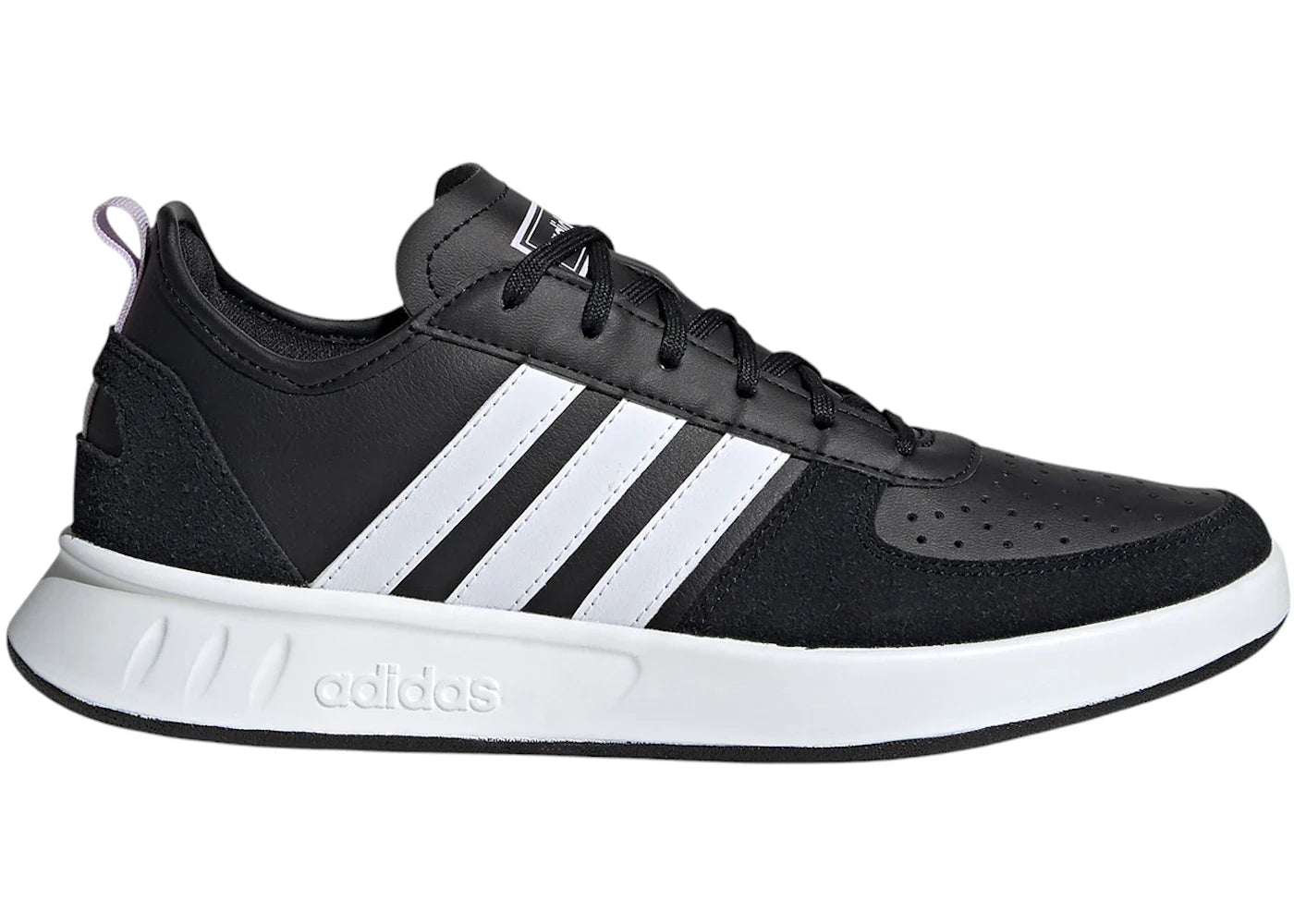 adidas Court 80s Core Black Cloud White Purple Tint (Women's)
