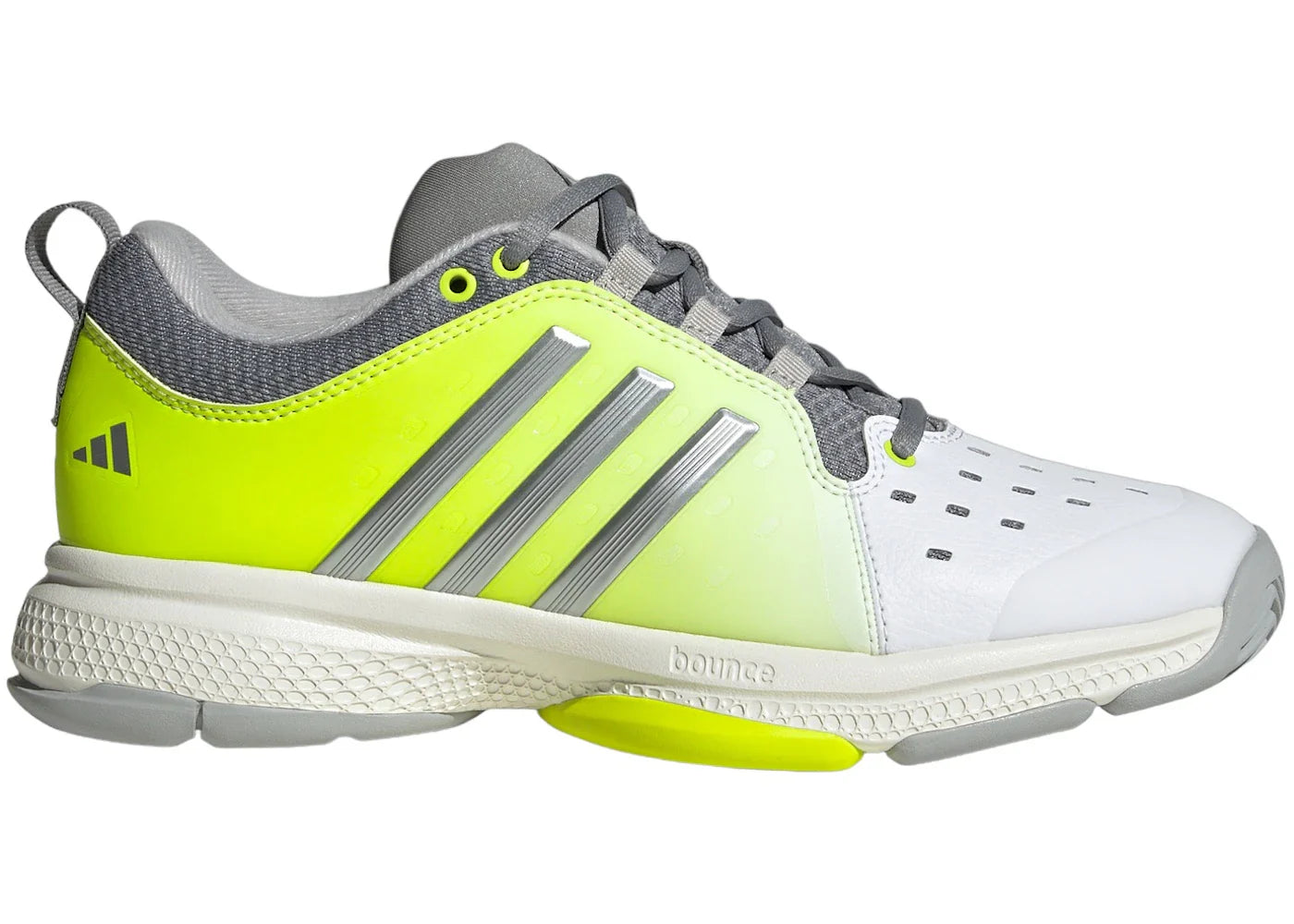 adidas Court Pickleball Cloud White Silver Metallic Lucid Lemon (Women's)