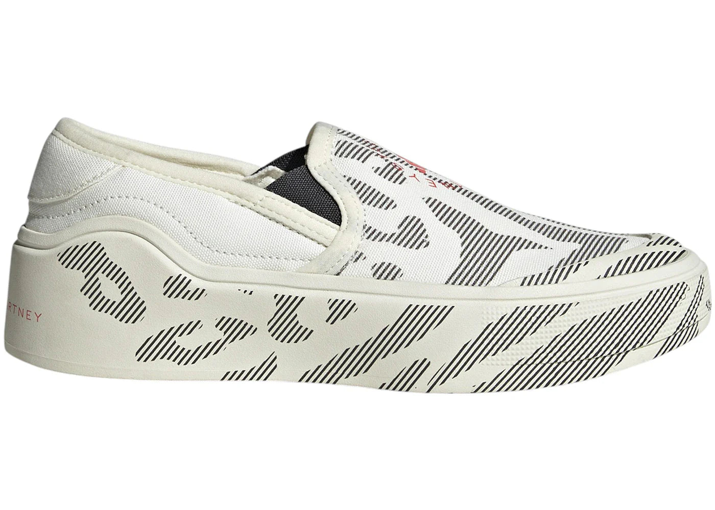 adidas Court Slip-On by Stella McCartney Off White Core Black Active Red