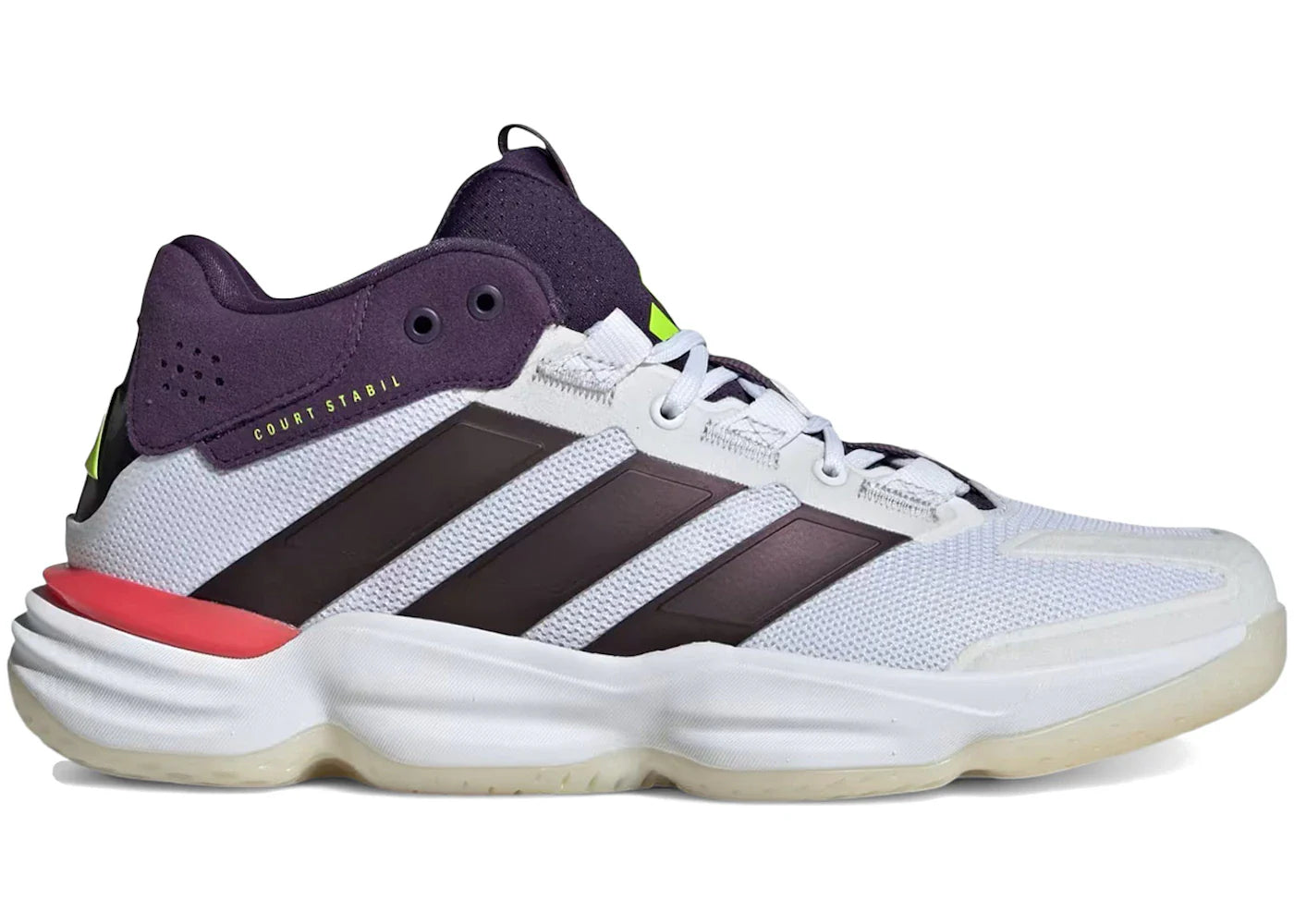 adidas Court Stabil Indoor White Aurora Plum