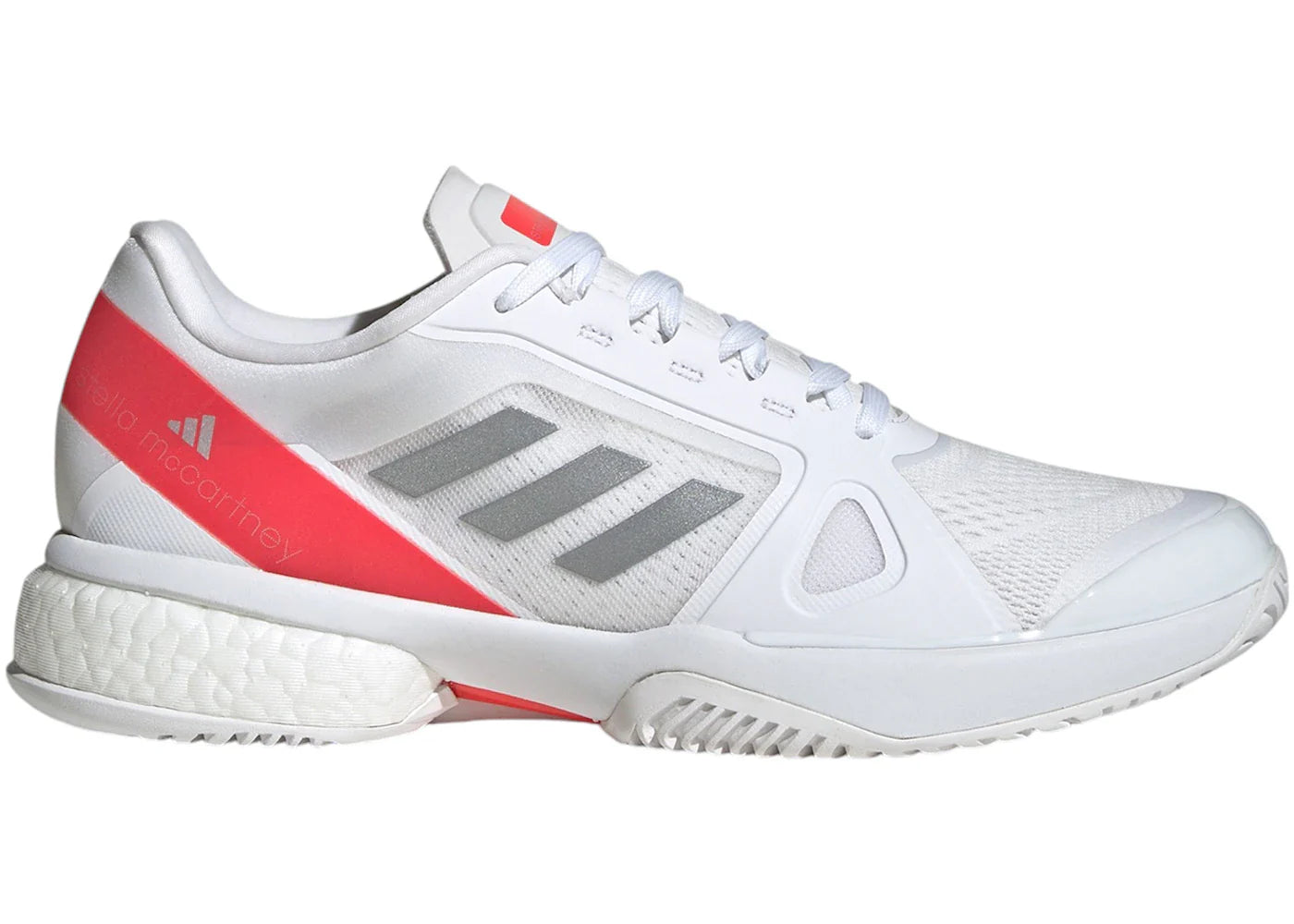 adidas Court by Stella McCartney Cloud White Silver Metallic Lucid Red (Women's)