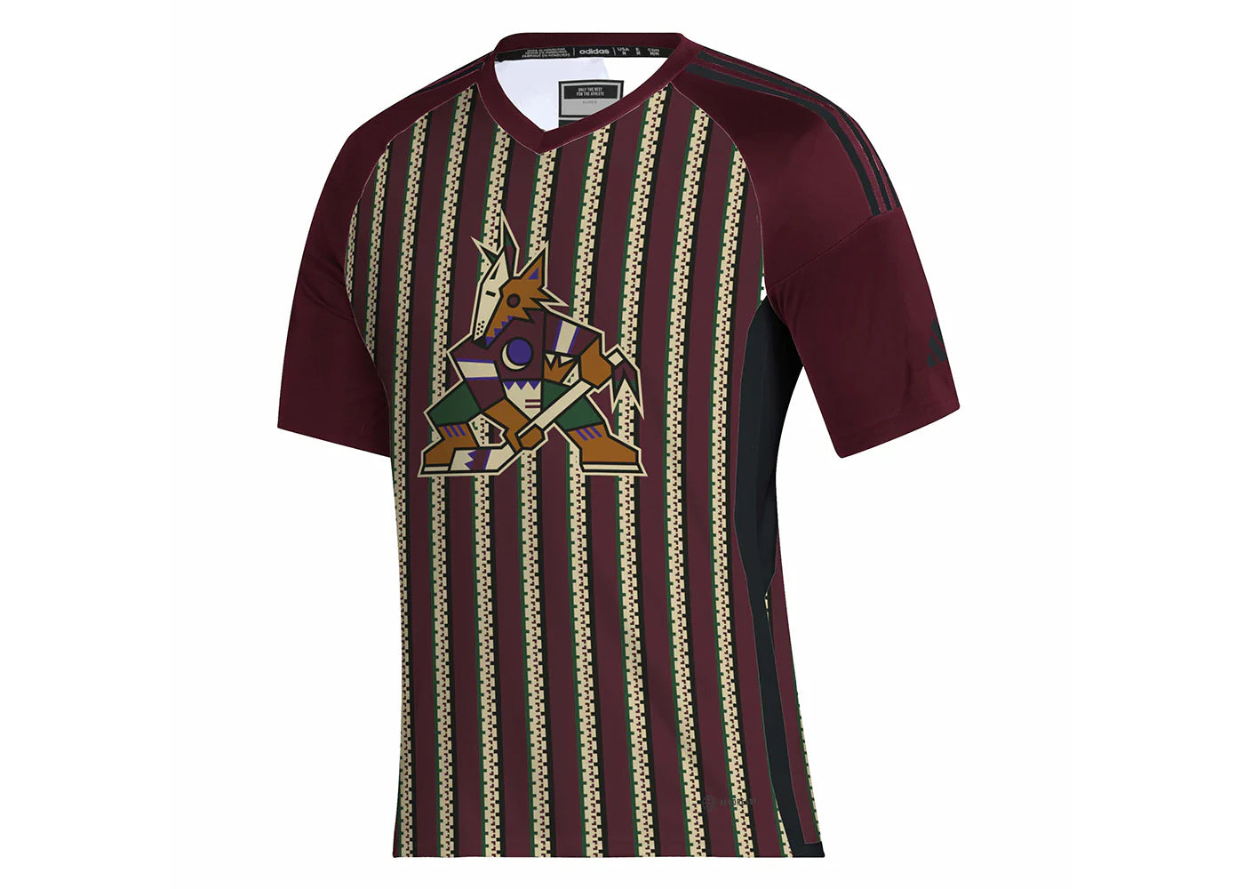 adidas Coyotes Hockey Tee Team Colleg Burgundy/Black/Multi