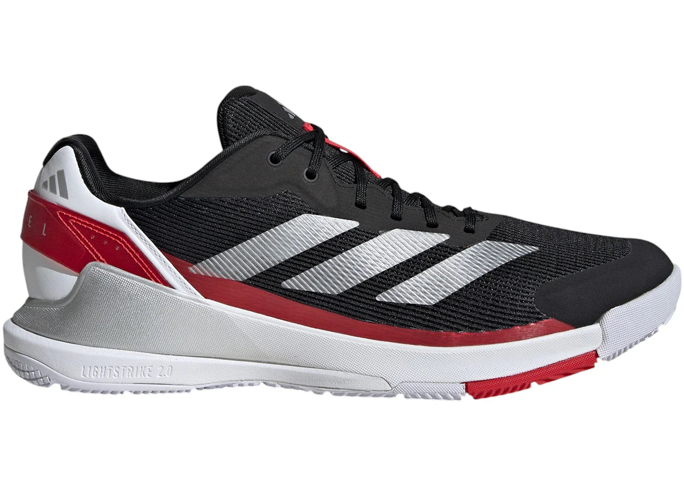 adidas Crazyquick Padel Core Black Silver Metallic Lucid Red