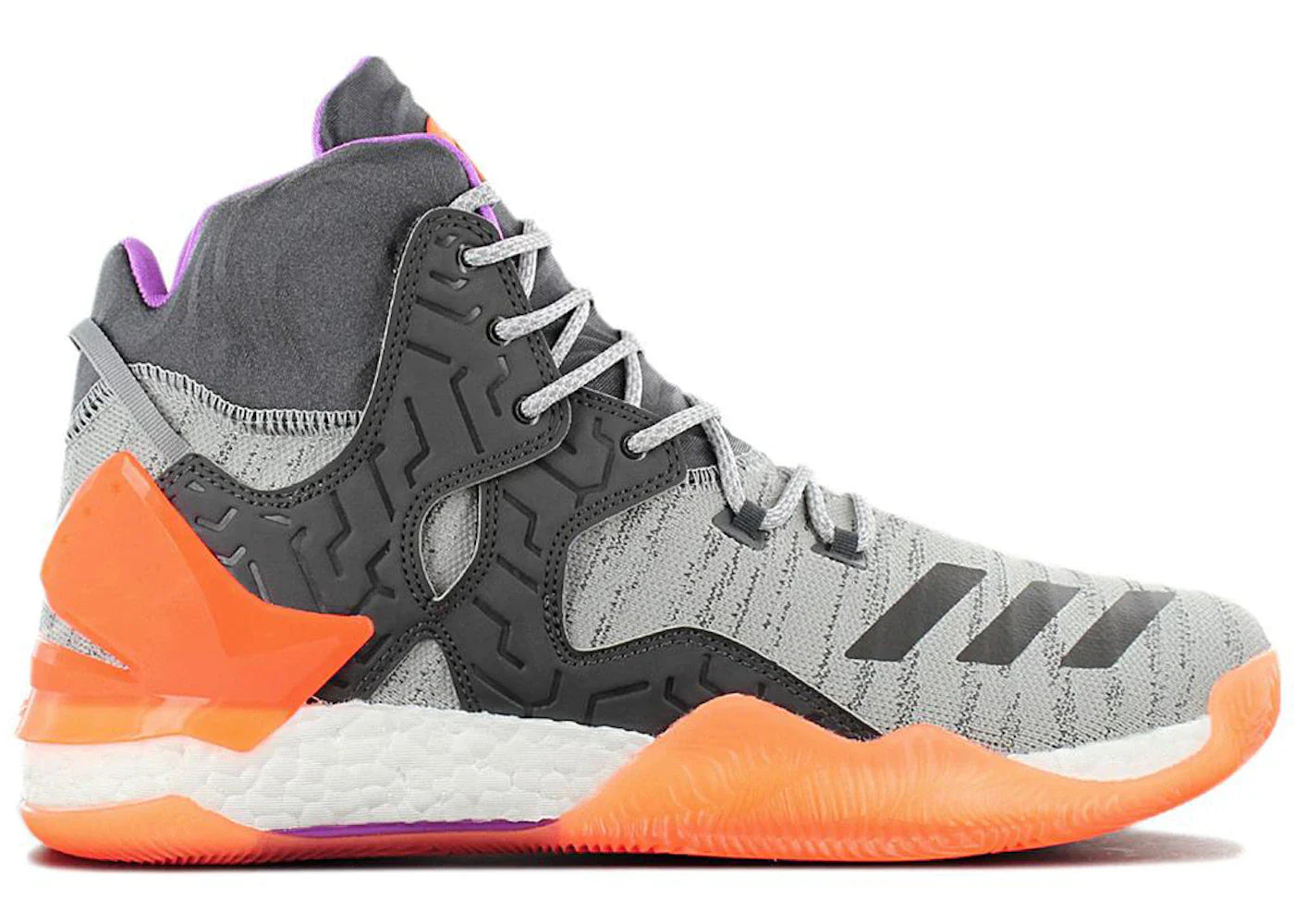 adidas D Rose 7 Primeknit Grey Purple Orange